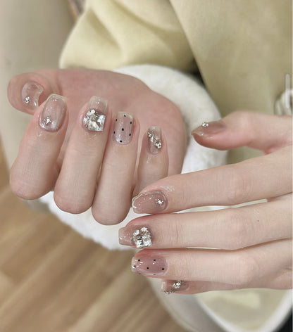 Niedliches Bären-Thema Press-On Nagelset Brehn