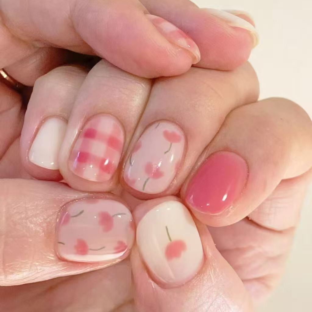 Künstlerisches katzenmotiviertes Press-On-Nagelkunstset Brehn