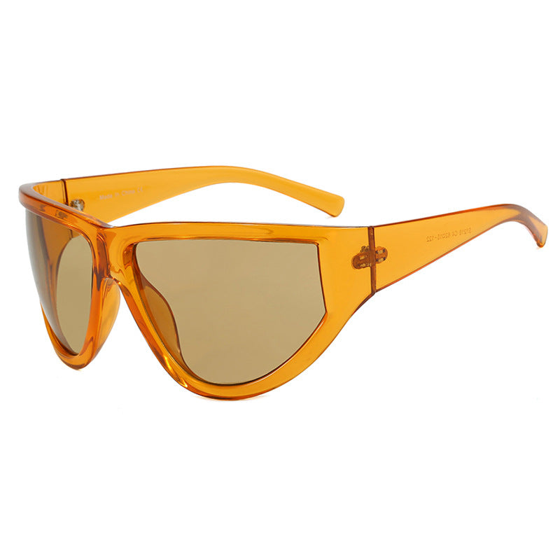 Damen futuristische Sonnenbrille mit sportlichem Design und flexiblen Gläsern Brehn