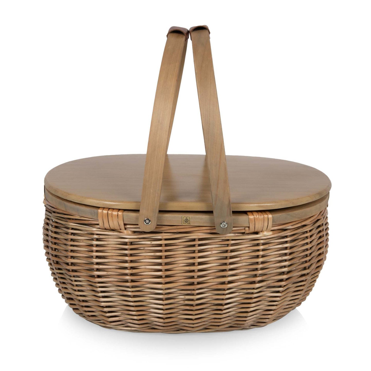Damen Picknickkorb mit abnehmbarem Holzdeckel und praktischem Tragegriff Brehn