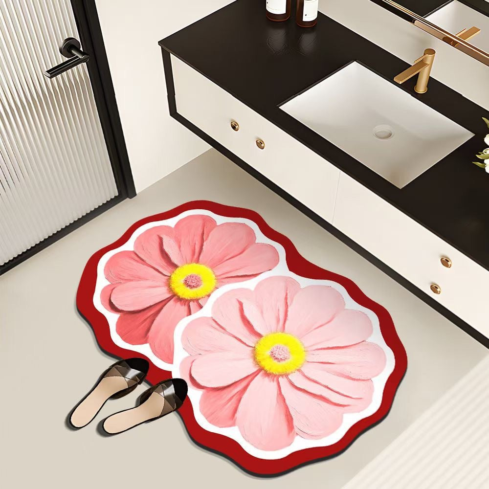 Dekorative Blumen-Badematte Brehn