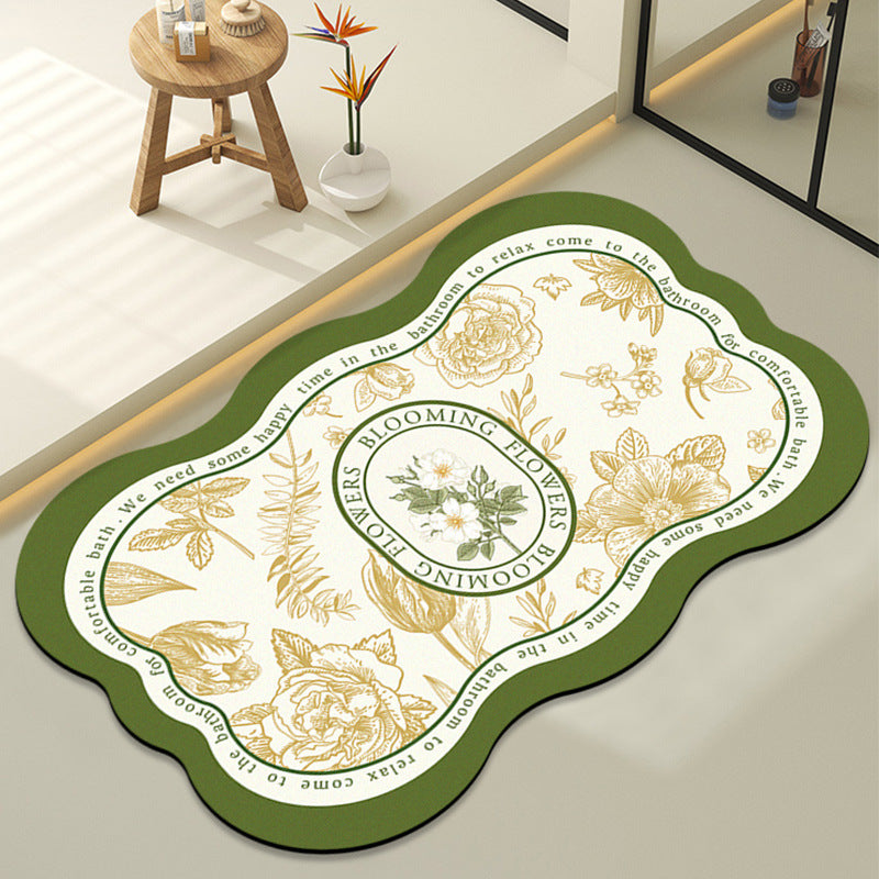 Botanisch inspirierter motivierender Teppich