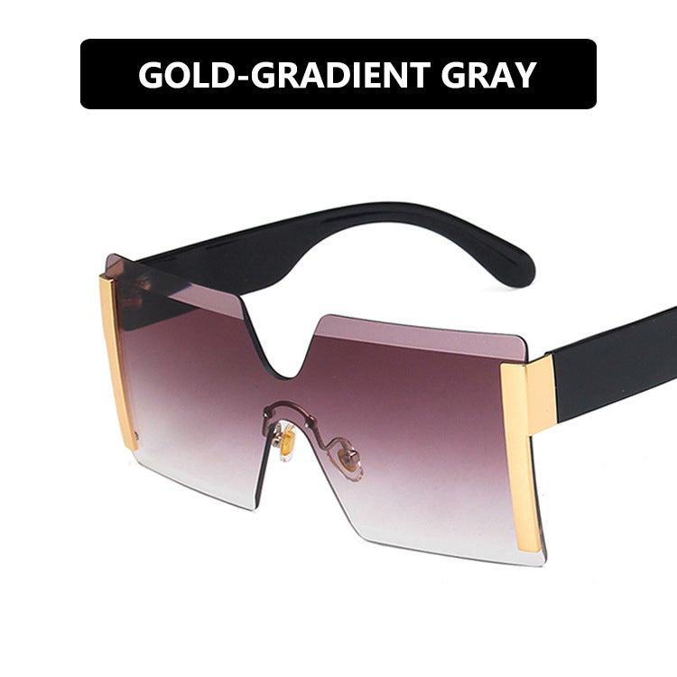 Damen futuristische oversized Sonnenbrille mit markantem Design Brehn