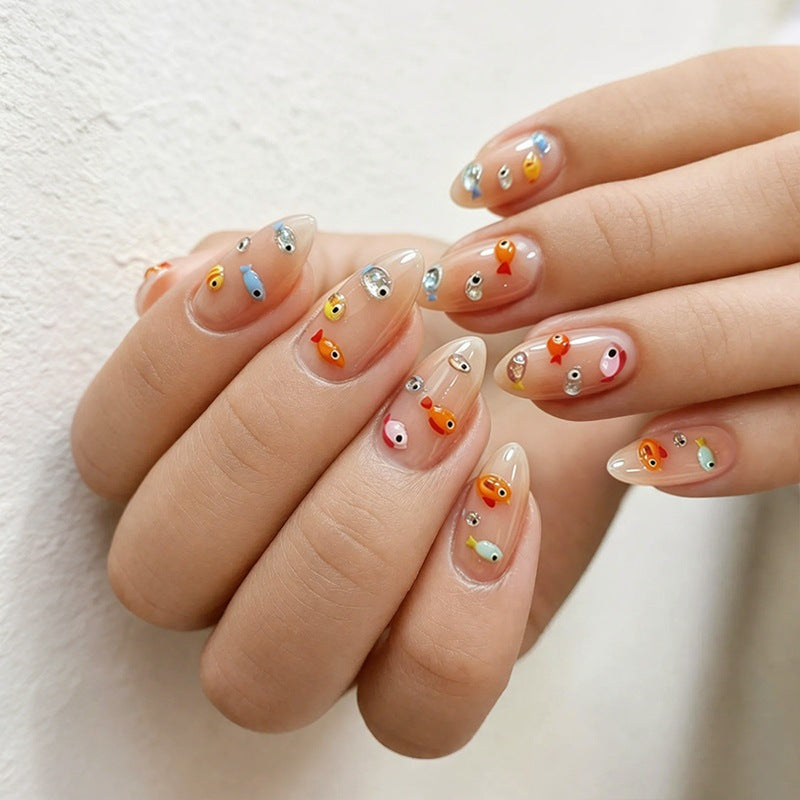 Kunstnagelset mit kreativen Tier- und Fischmotiven Brehn
