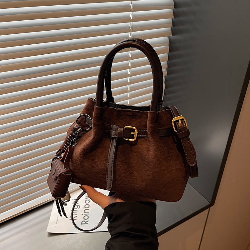 Elegante Wildleder Handtasche Brehn