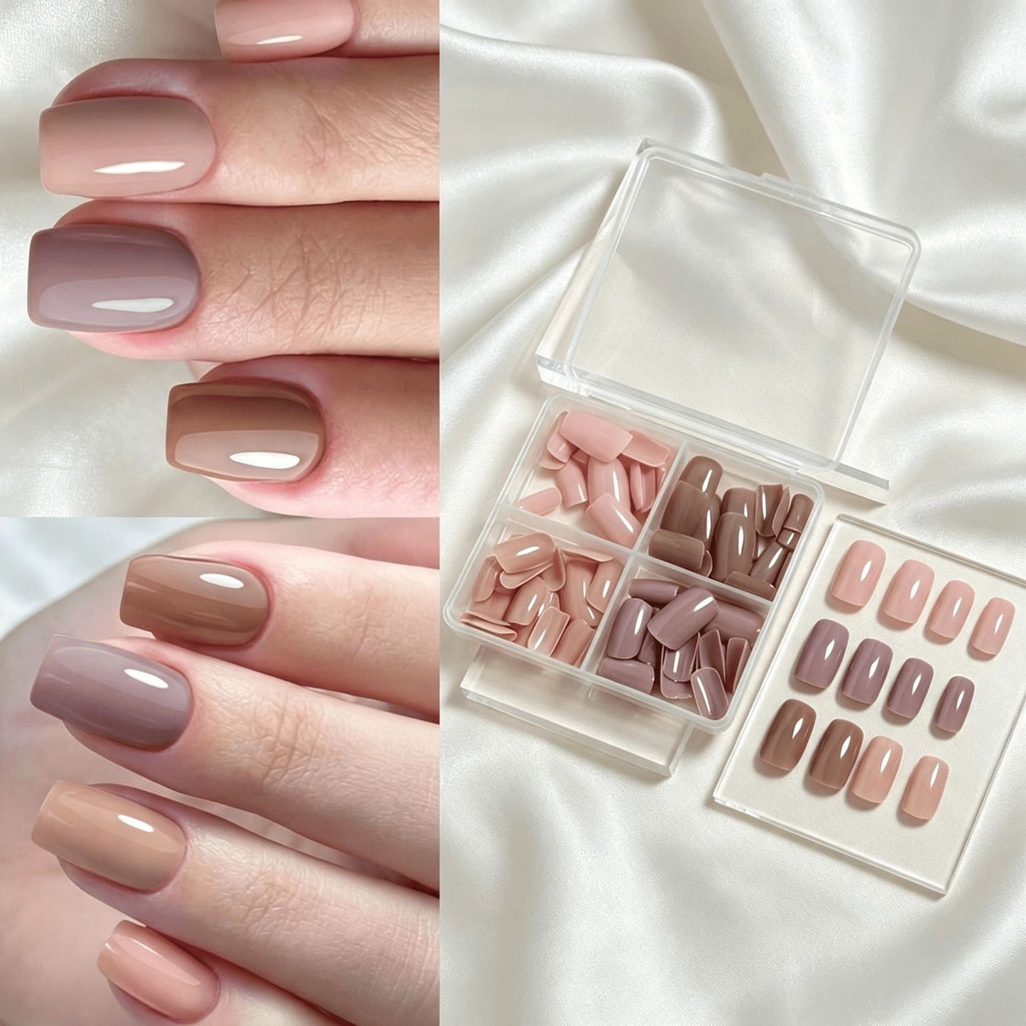 Premium-Kollektion von verschiedenen Press-On-Nagelspitzen Brehn