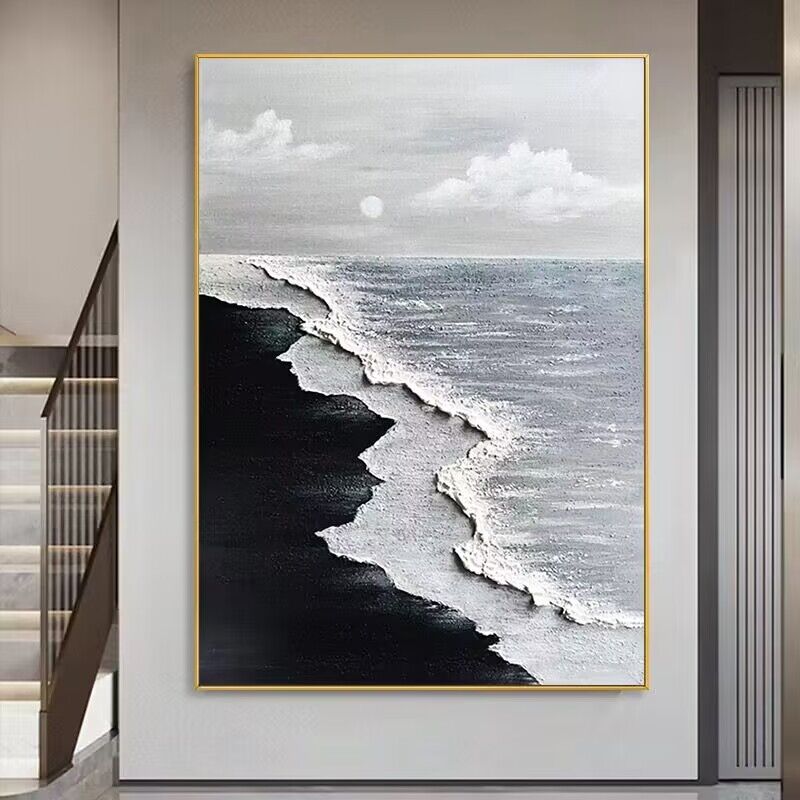 Küstenabstrakte Leinwand Wandkunst