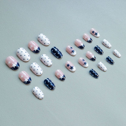 Künstlerisches Stern- und Pünktchen-Nagelkunstset