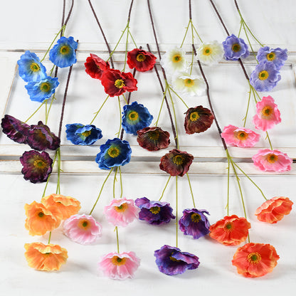 Dekorativer künstlicher Mohnblumenstängel