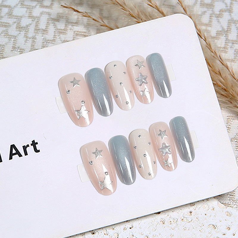 Kunstnagelset mit funkelnden Sternenmotiven Brehn