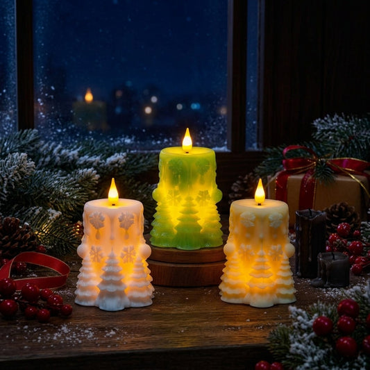 Winterliche Dekorationskerze