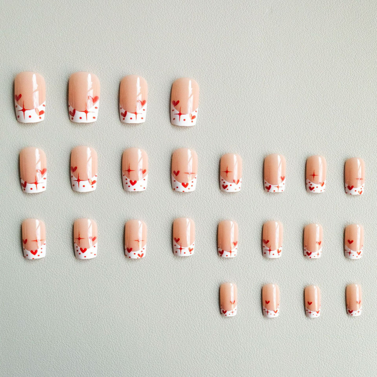 Romantische Herz-Themen Nagelkunst