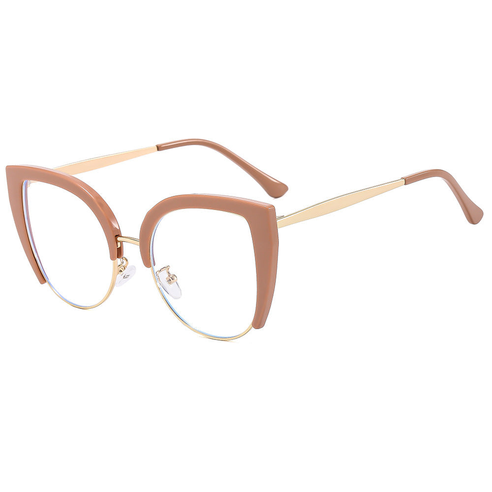 Damen Modische Cat-Eye Brille aus Kunststoff mit Metallakzenten Brehn