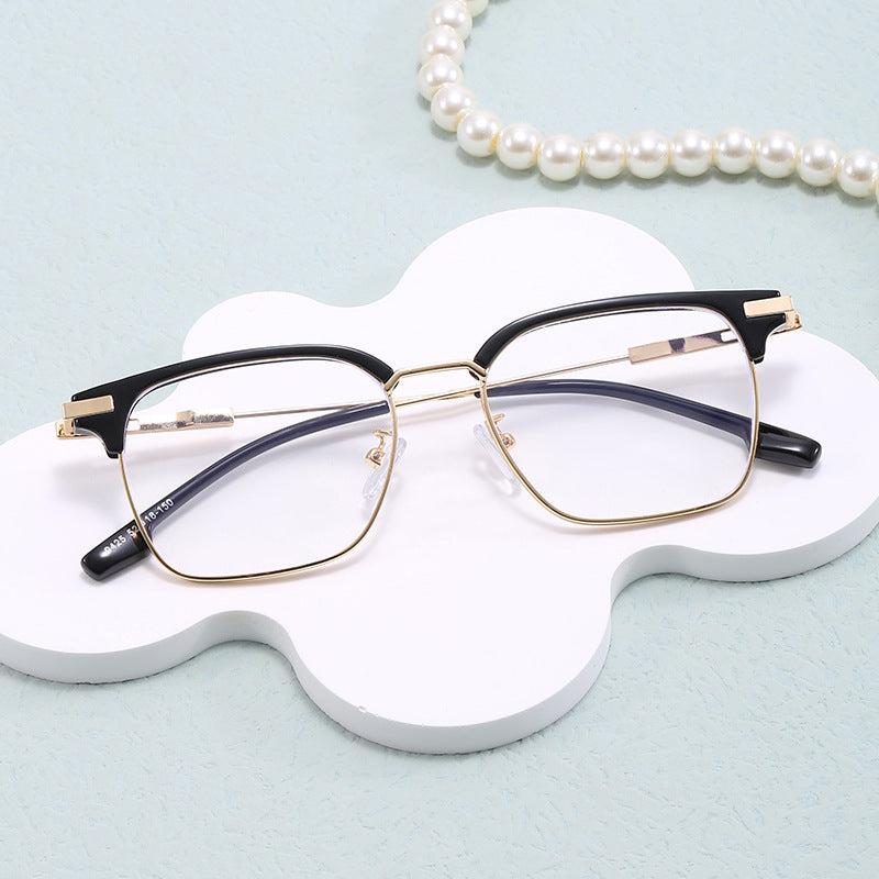 Damen quadratische Sonnenbrille mit leichtem Metallrahmen und breiten Bügeln Brehn