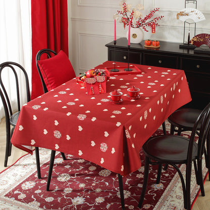 Gestreifte Tischdecke