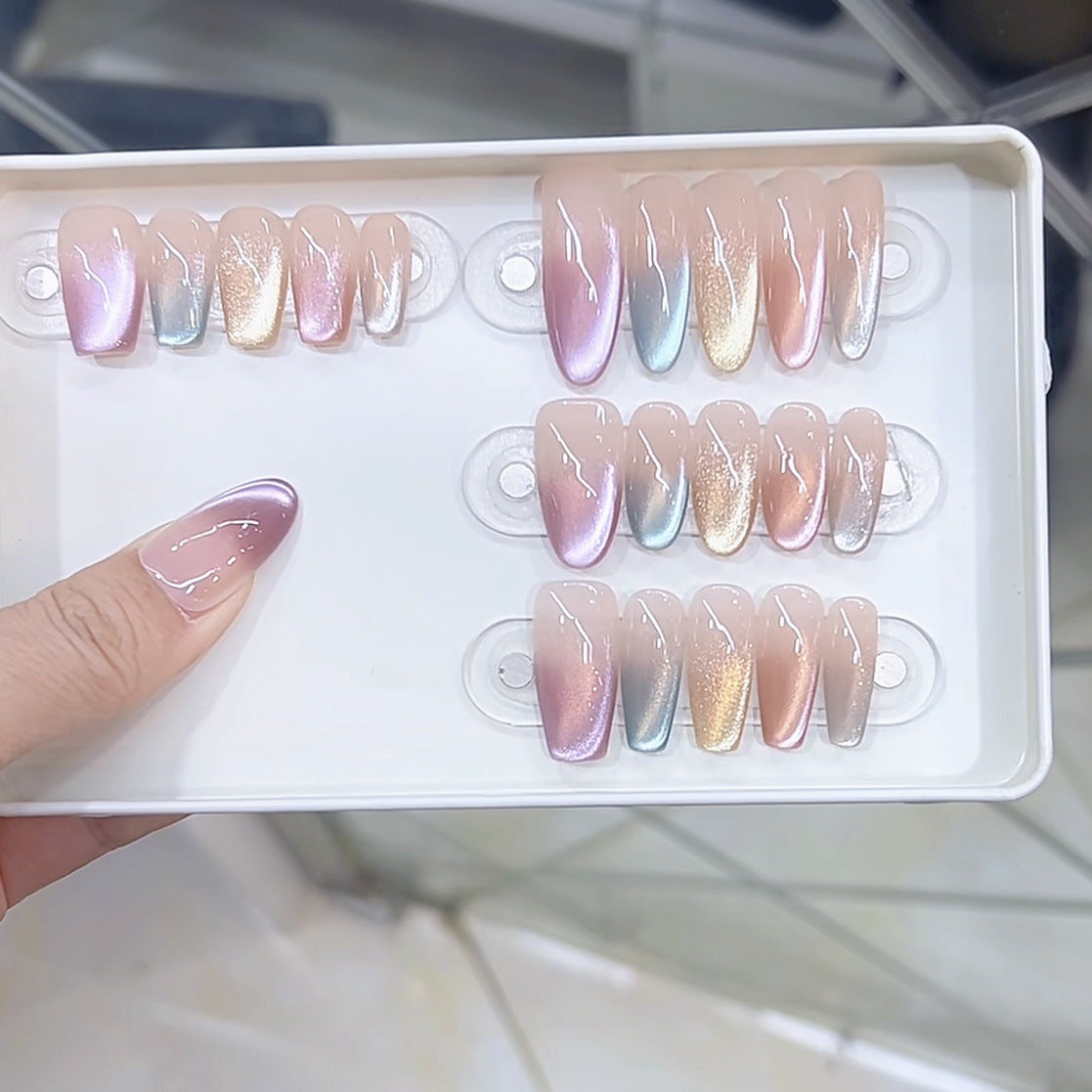 Premium Ombre-Effekt Press-On Nagelset Brehn