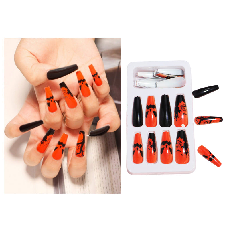 Künstlerisches Press-On Nageldesign mit Tropfeneffekt Brehn
