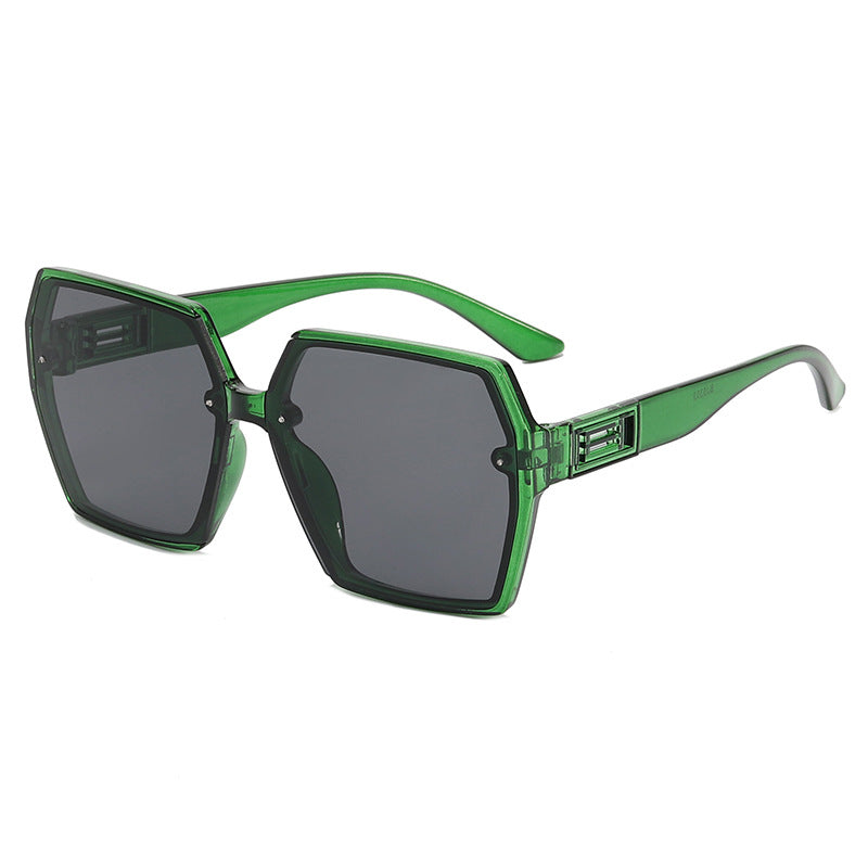 Damen Geometrische Oversized-Sonnenbrille mit modernem Rahmen Brehn