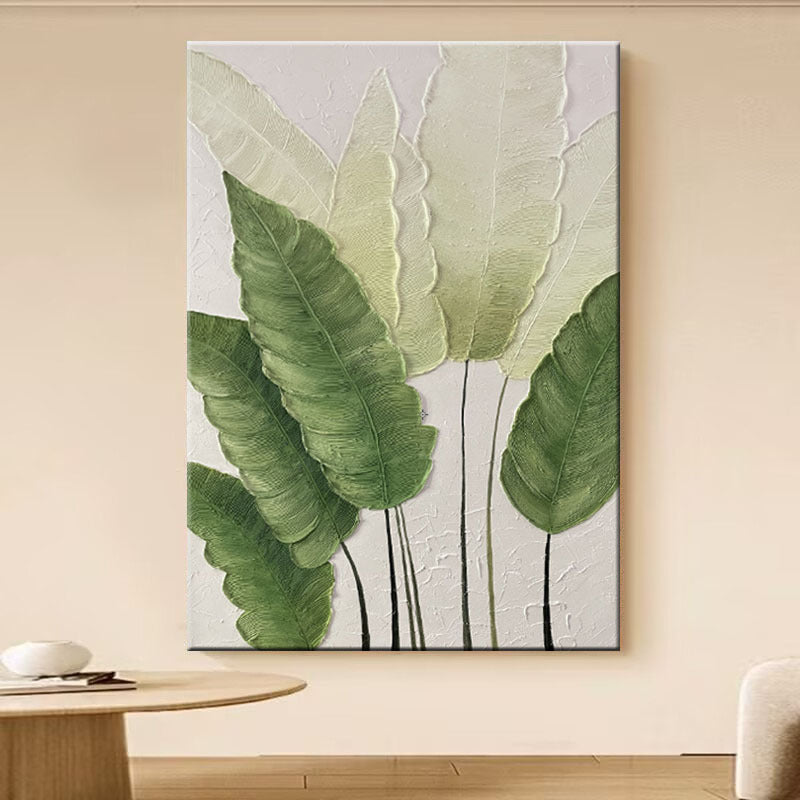 Strukturierte Blattrelief-Wandkunst