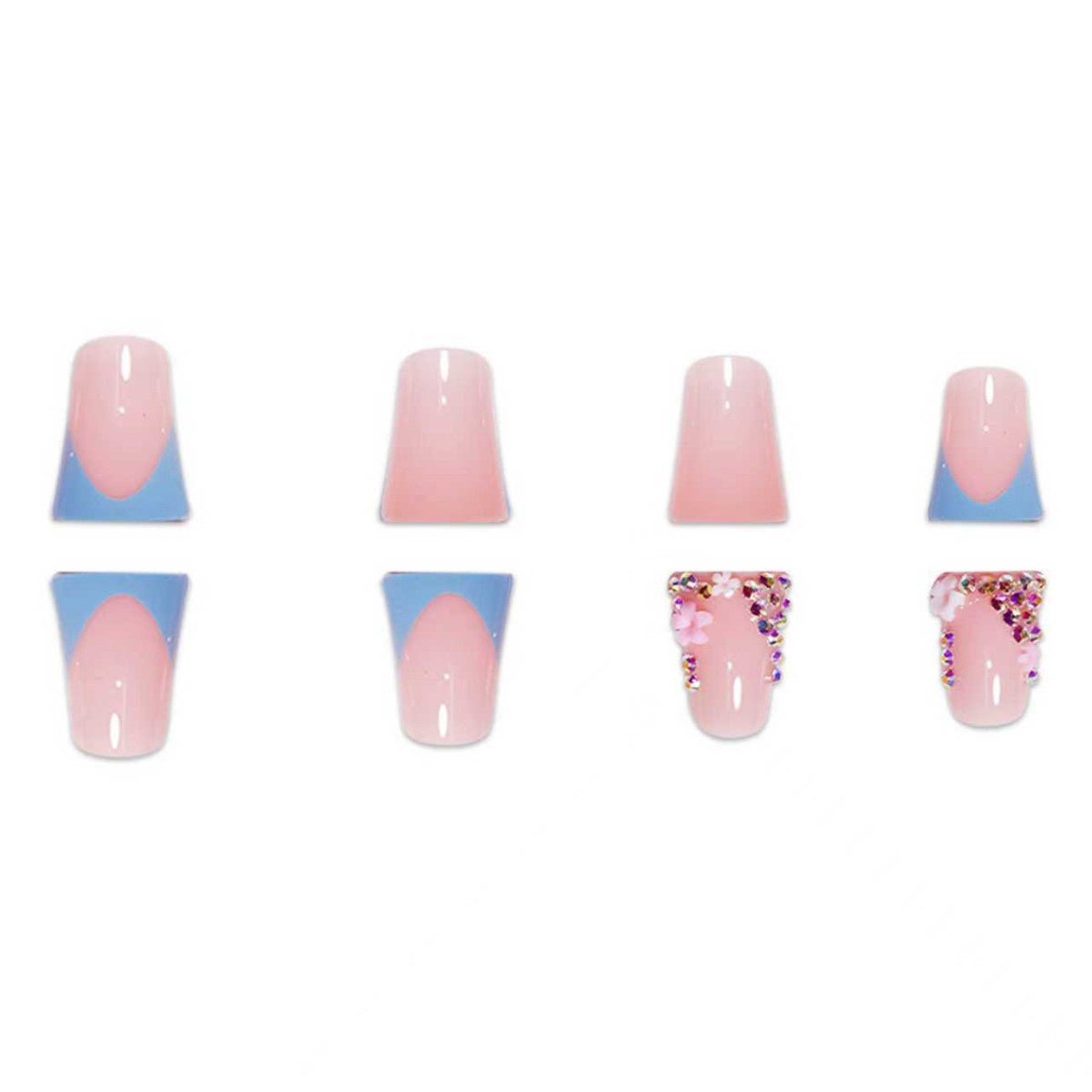 Dekorative Blumen Press-On Nagelkunst Verlängerungen Brehn