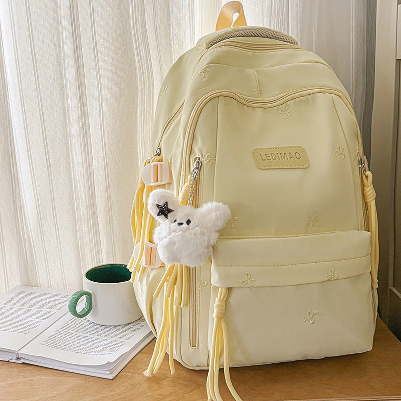 Stylischer Mehrfach-Taschen-Rucksack mit Anhänger Brehn