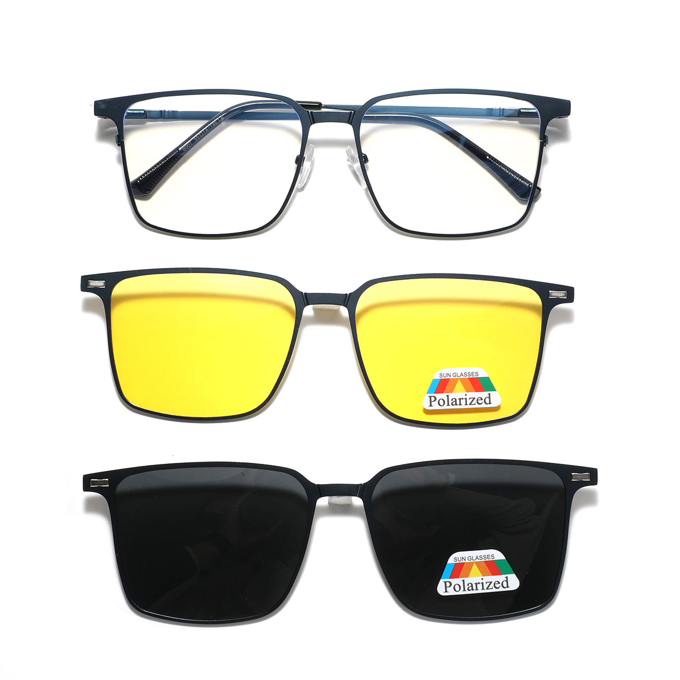 Damen modische Sonnenbrille mit wechselbaren polarisierenden Gläsern Brehn