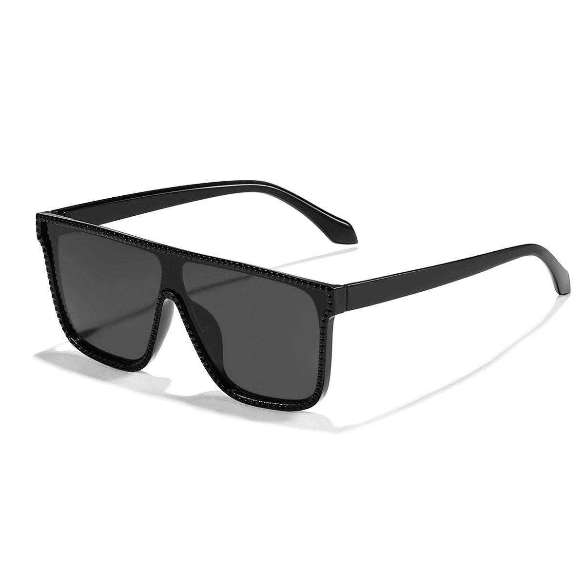 Damen futuristische Mode-Sonnenbrille mit breitem Rahmen und kontrastierenden Gläsern Brehn
