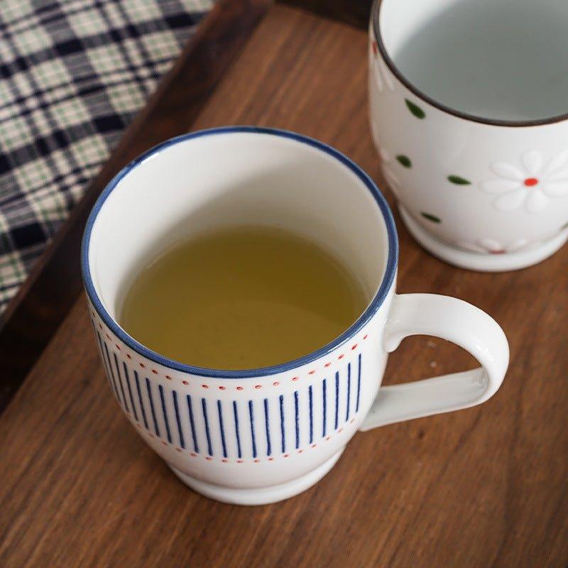 Japanische Naturthemen Keramisch Glasierte Handgefertigte Teetassen | Brehn