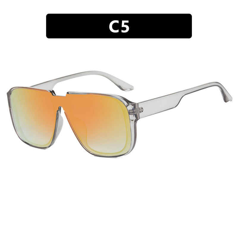 Damen trendy quadratische Sonnenbrille mit transparentem, grünem Rahmen und schützendem UV-Filter Brehn