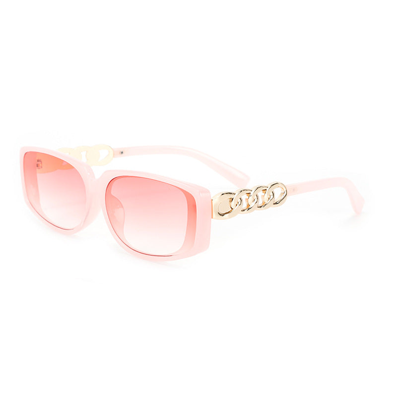 Damen quadratische Designer-Sonnenbrille mit goldenen Details Brehn
