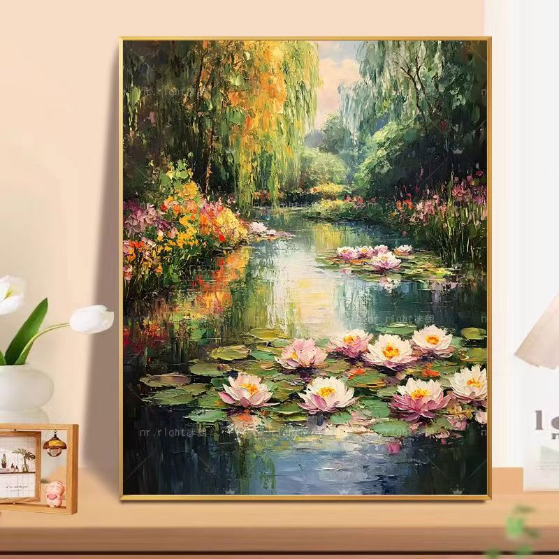 Florale Landschaft Ölgemälde Wandkunst Brehn