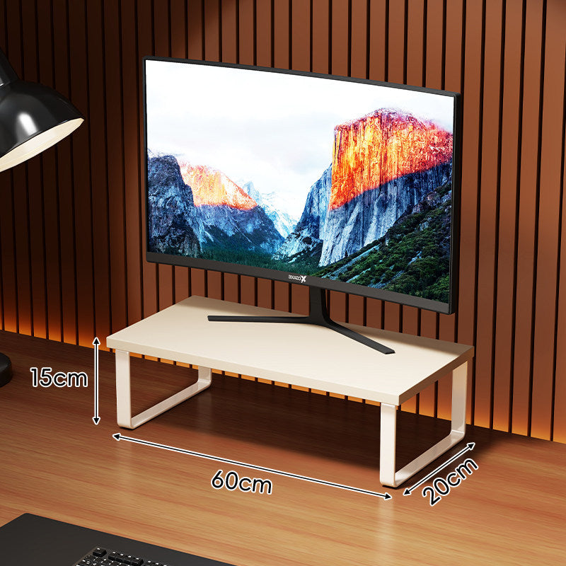 Erhöhter Holzoberfläche Metall Monitorständer mit Unterlage-Regal