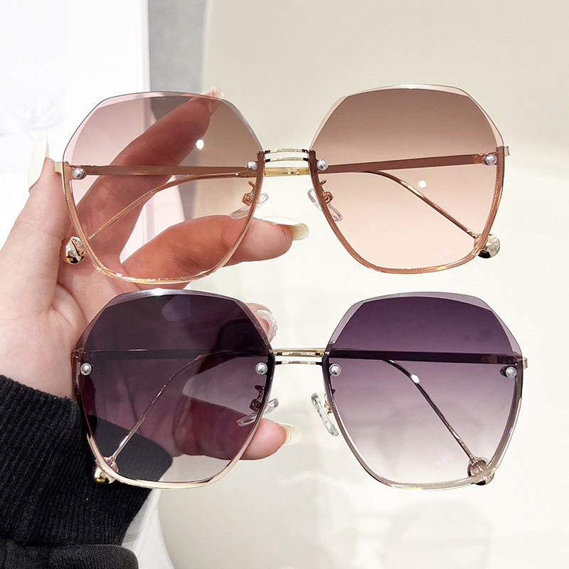 Damen große geometrische Sonnenbrille Brehn