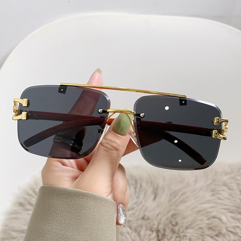 Damen Luxus-Sonnenbrille mit Holz- und Metallkombination Brehn