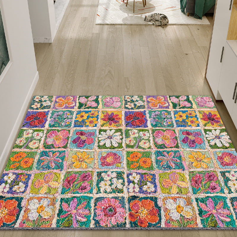 Blumen Patchwork Teppich Brehn