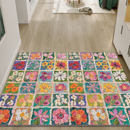 Blumen Patchwork Teppich Brehn