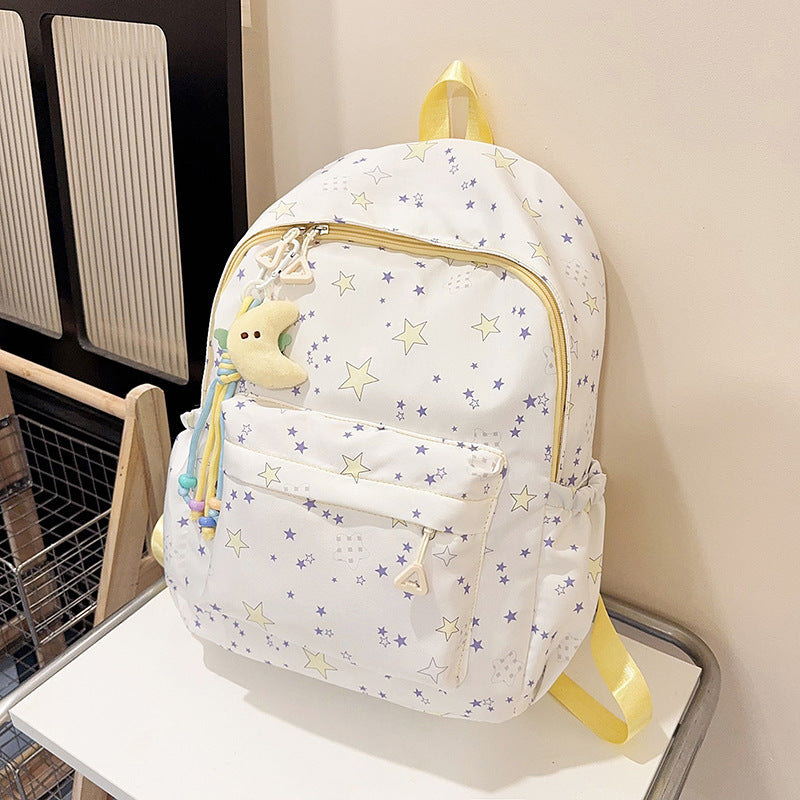 Sternmuster-Leinwand-Rucksack