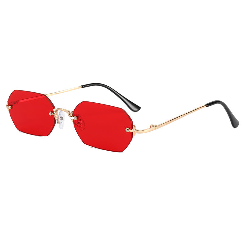 Damen modische achtkantige Sonnenbrille mit elegantem Metallrahmen Brehn
