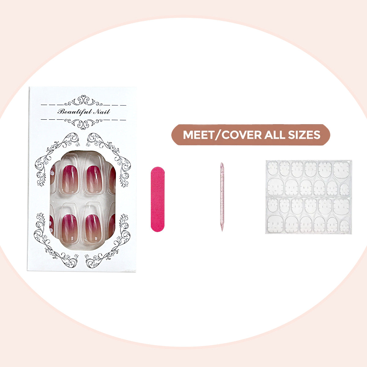 Floral Gradient Press-On Nail Set Brehn