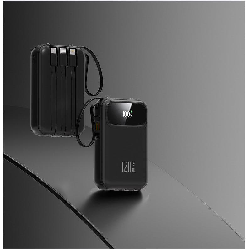 tragbare Powerbank mit integriertem Multikabel Brehn