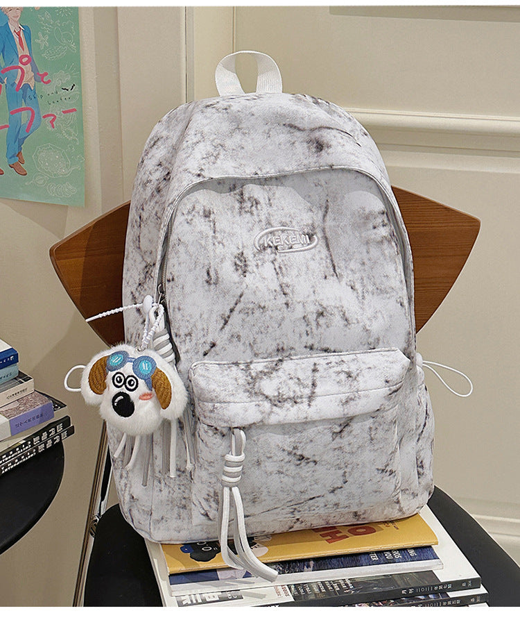 Lässiger marmorierter Schulrucksack