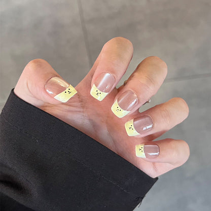 Elegante Lange Press-On Nägel Set mit Künstlerischen Spitzen Brehn