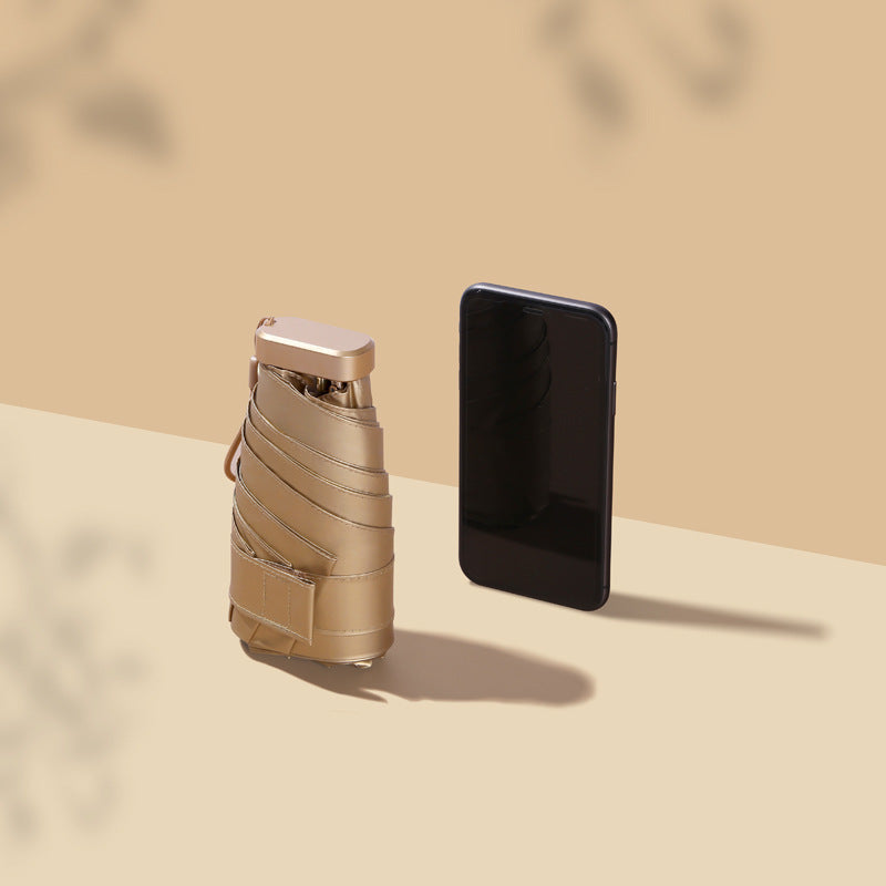 Damen eleganter und praktischer Faltregenschirm mit integrierter Wasserflasche Brehn