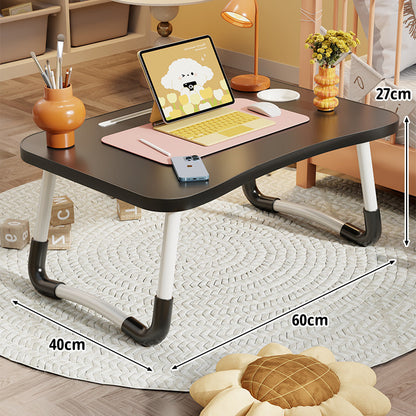 Tragbarer Klapp-Laptoptisch mit gewölbten Metallbeinen und rutschfester Oberfläche
