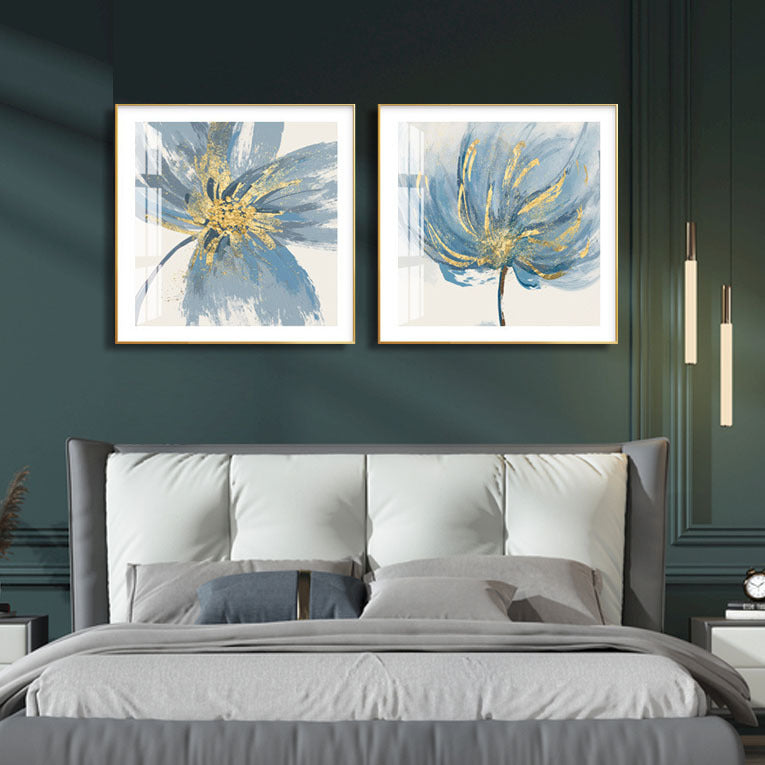 Elegante Blumen Wandkunst Set