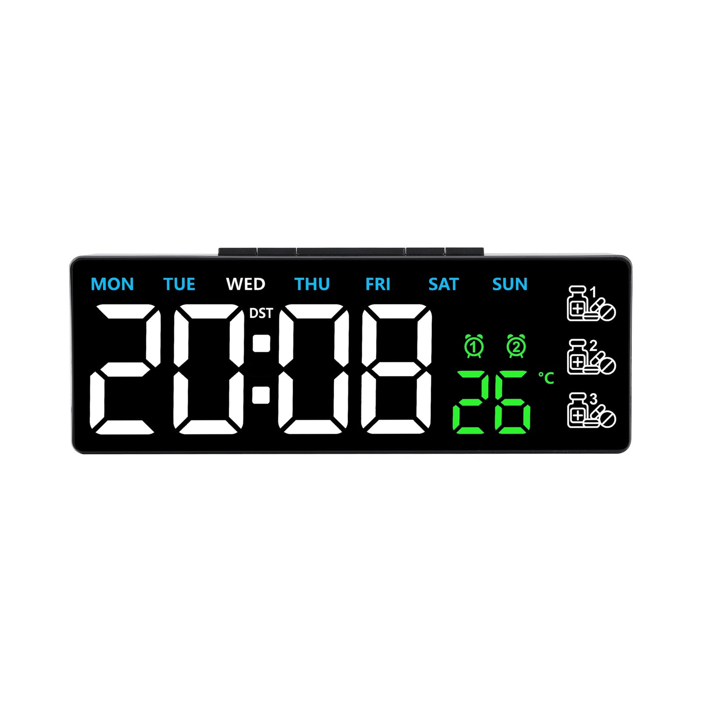 Digitaler Thermo-Wecker mit großem LED-Display Brehn