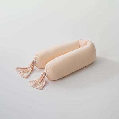 Ergonomisches Nackenstützkissen mit weichem Stretch‑Bezug und verstellbaren Knotenenden