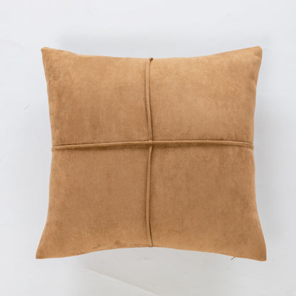 Plüsch Faux Fur Gerippter Quadrat-Wurfkissen mit Kanal-Quilt-Struktur