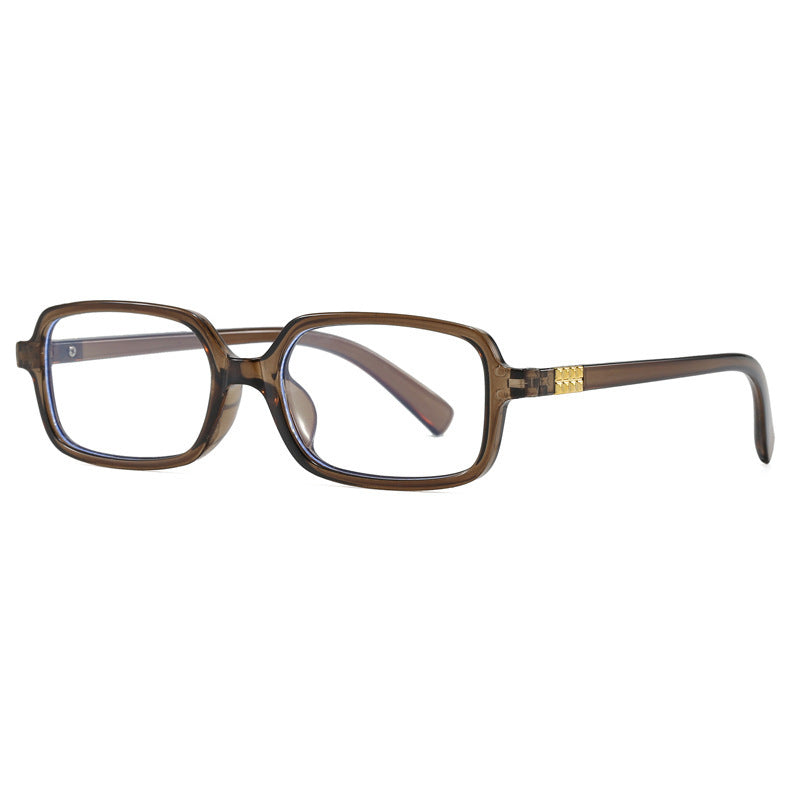 Damen modische quadratische Brille mit elegantem Kunststoffrahmen und goldenen Akzenten Brehn