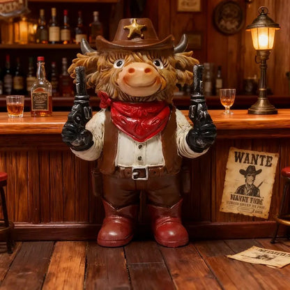 Lustige Cowboy Dekofigur Brehn